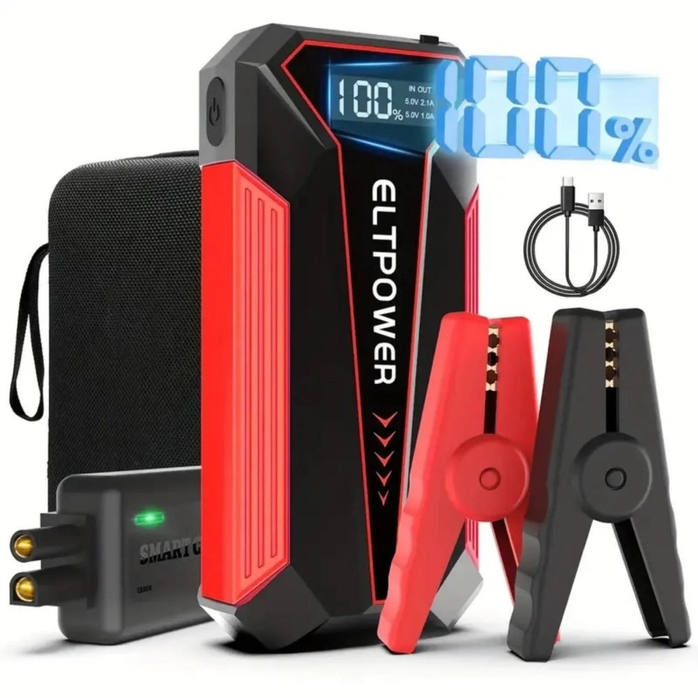 Portable Car Jump Starter + Air Pump with LED
