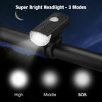 Rainproof USB Rechargeable LED Bike Lights