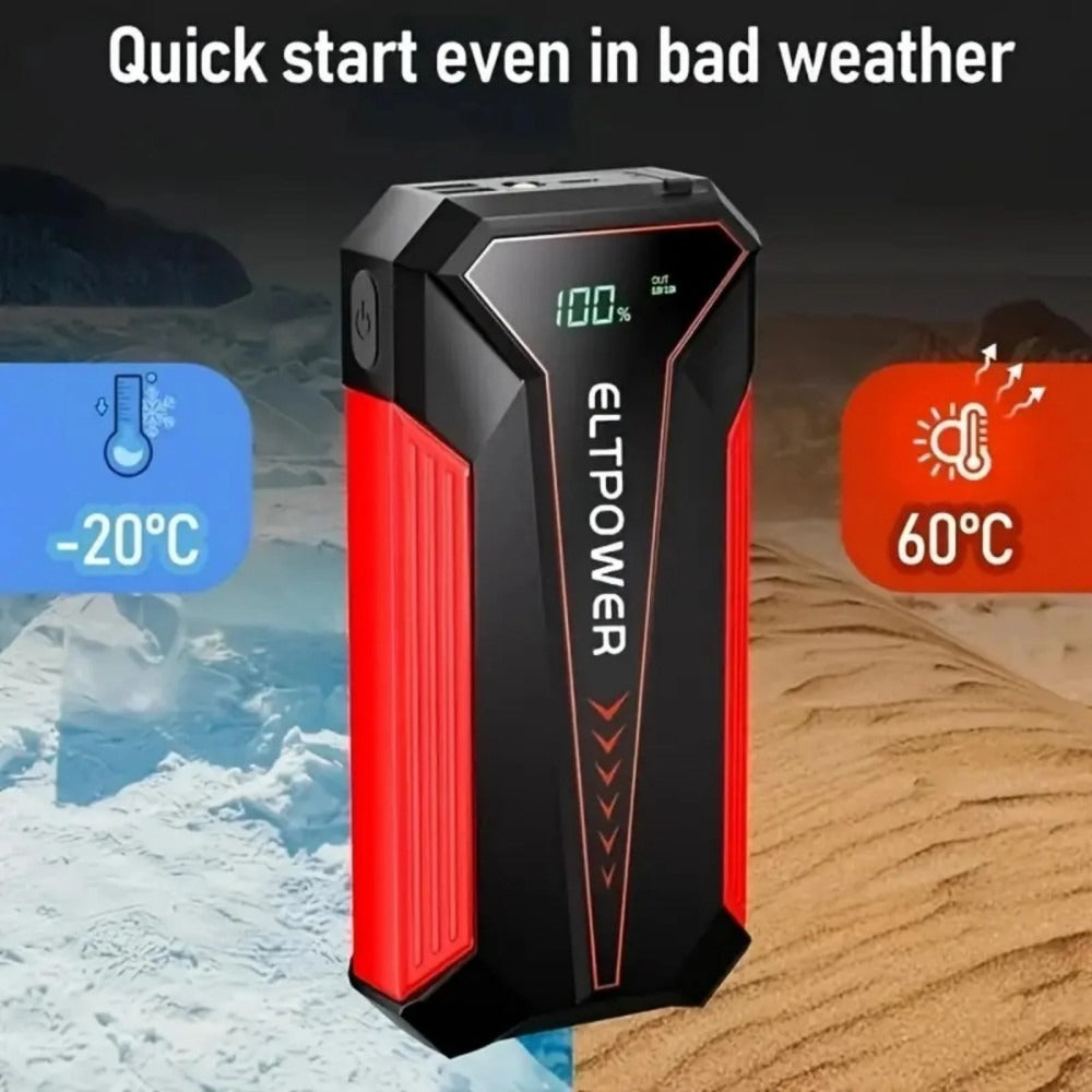 Portable Car Jump Starter + Air Pump with LED