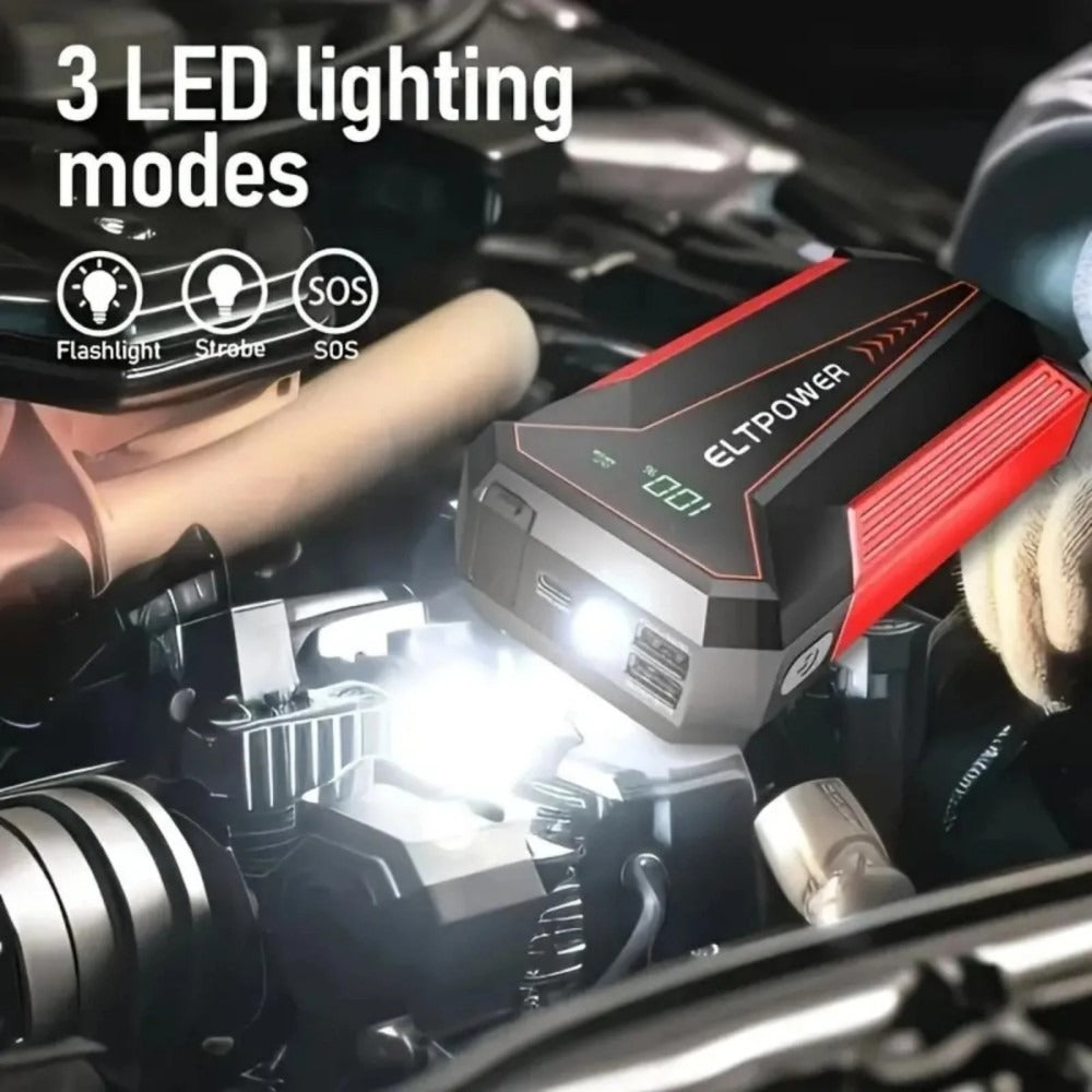 Portable Car Jump Starter + Air Pump with LED