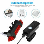 Rainproof USB Rechargeable LED Bike Lights